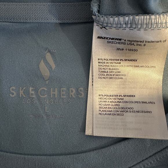 Skechers Womens Activewear Long Sleeve Tops Large Blue/Pink 2 Set Workout Shirts - Picture 6 of 8